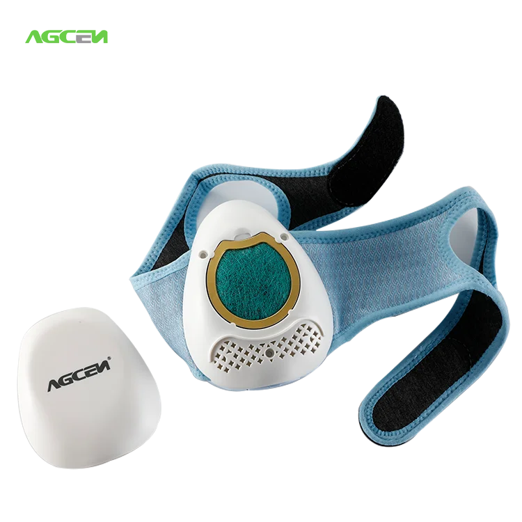 Электрическая Пылезащитная маска Agcen OEM для строительства PM2.5, маски для дыма, аллергических загрязнений воздуха, очиститель воздуха