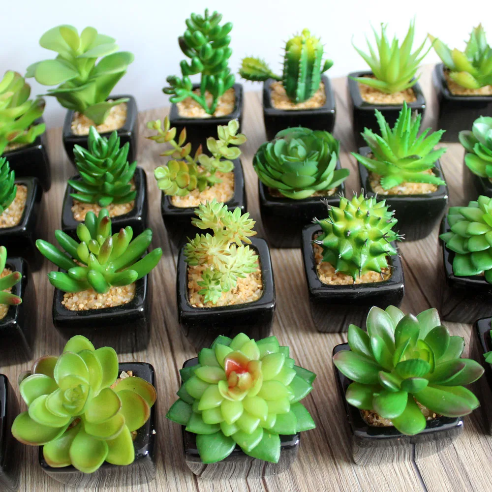 Factory Sale Artificial Succulent Plants Mini Potted Artificial