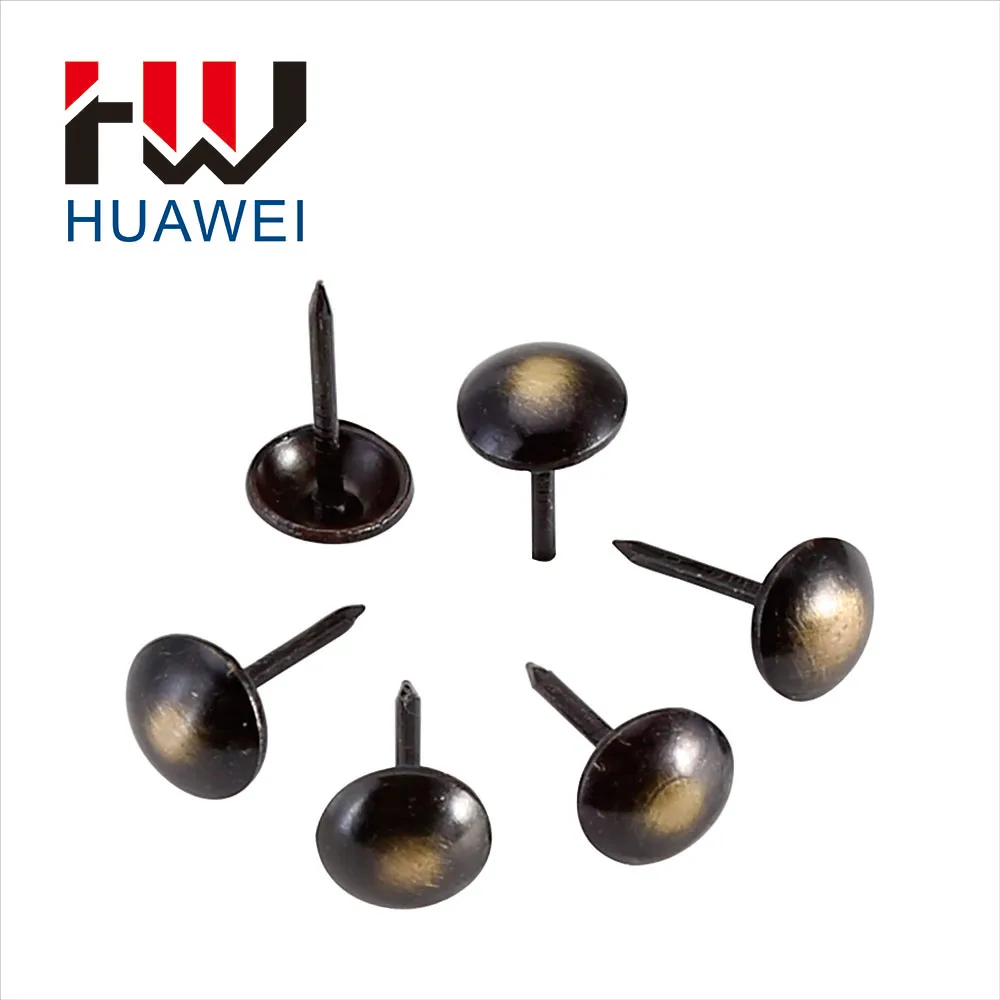 25 DECORATIVE NAILS CLAVOS HAND FORGED METAL TACKS 1 BLACK