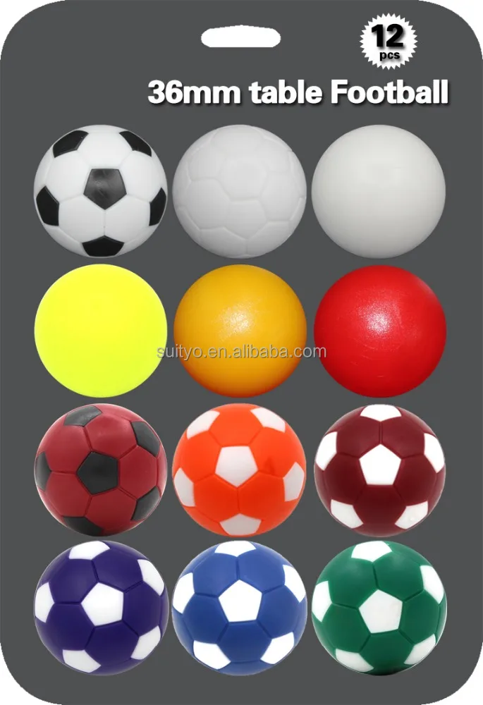 Bolas de plástico para futbolín, bolas de 36mm para máquina de futbolín, 6  unidades