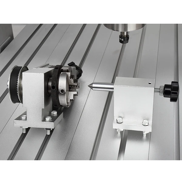 A Axis 80 Chuck and Thimble Cnc Rotary Table 4th Axis Machine Engraving 3040 With Nema 23 76mm Stepper Motor