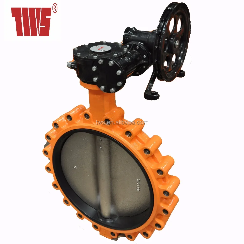 DN400 Lug butterfly Valve Gearbox With Chain Wheel
