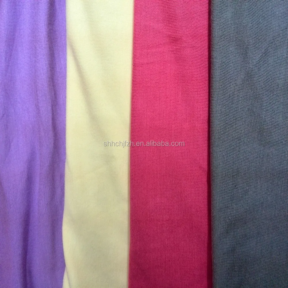 95% Bambuskohle-Faser Spandex-Stoff Dehnbarer Bambus-Kohlefaser-Strickstoff