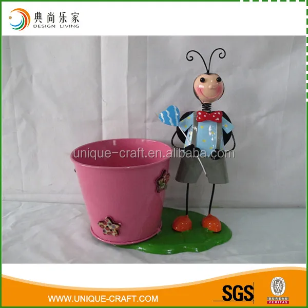 2017 Insect Ladybug Flower Planter Pot for Garden Decor