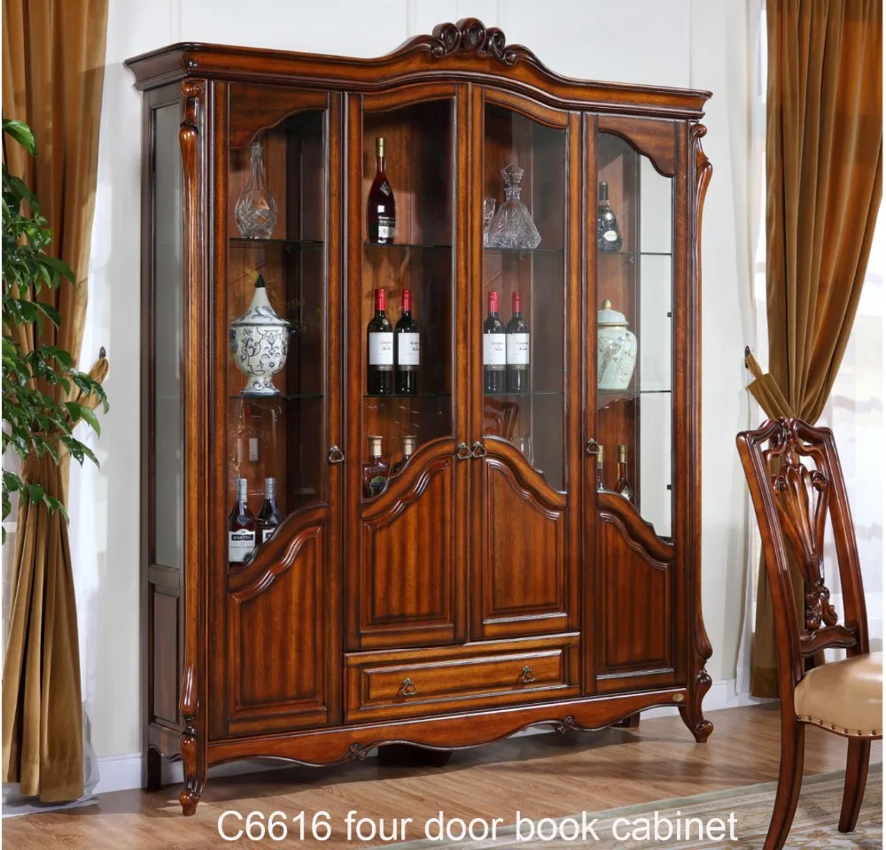 Набор мебели для основной комнаты S8806, большой европейский Угловой книжный шкаф, американская мебель для Кабинета, деревянный книжный шкаф s olid