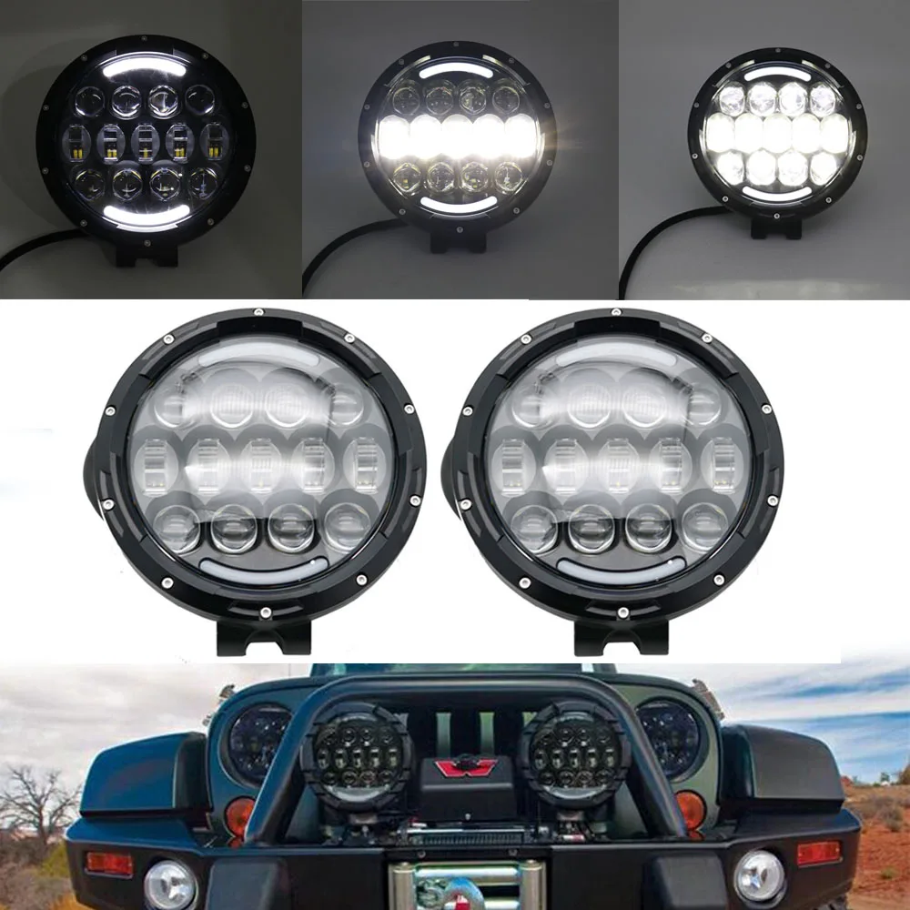 Source 7'' LED Hi/Lo Beam Work Light Off Road Fog Driving Work