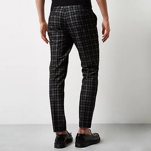 Grid Checked Slim Fit Trouser