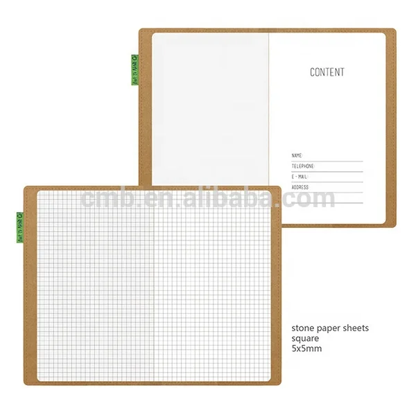Водонепроницаемые коммерческие блокноты из каменной бумаги