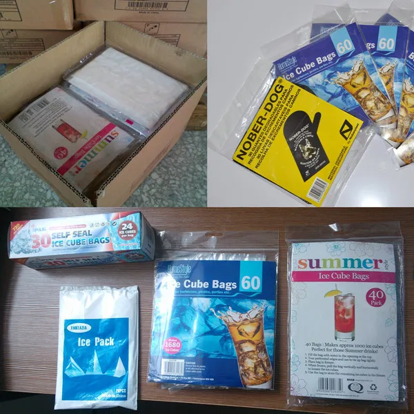 Disposable Ice Bag Food Grade Safety Disposable Plastic Ice Cube Bag