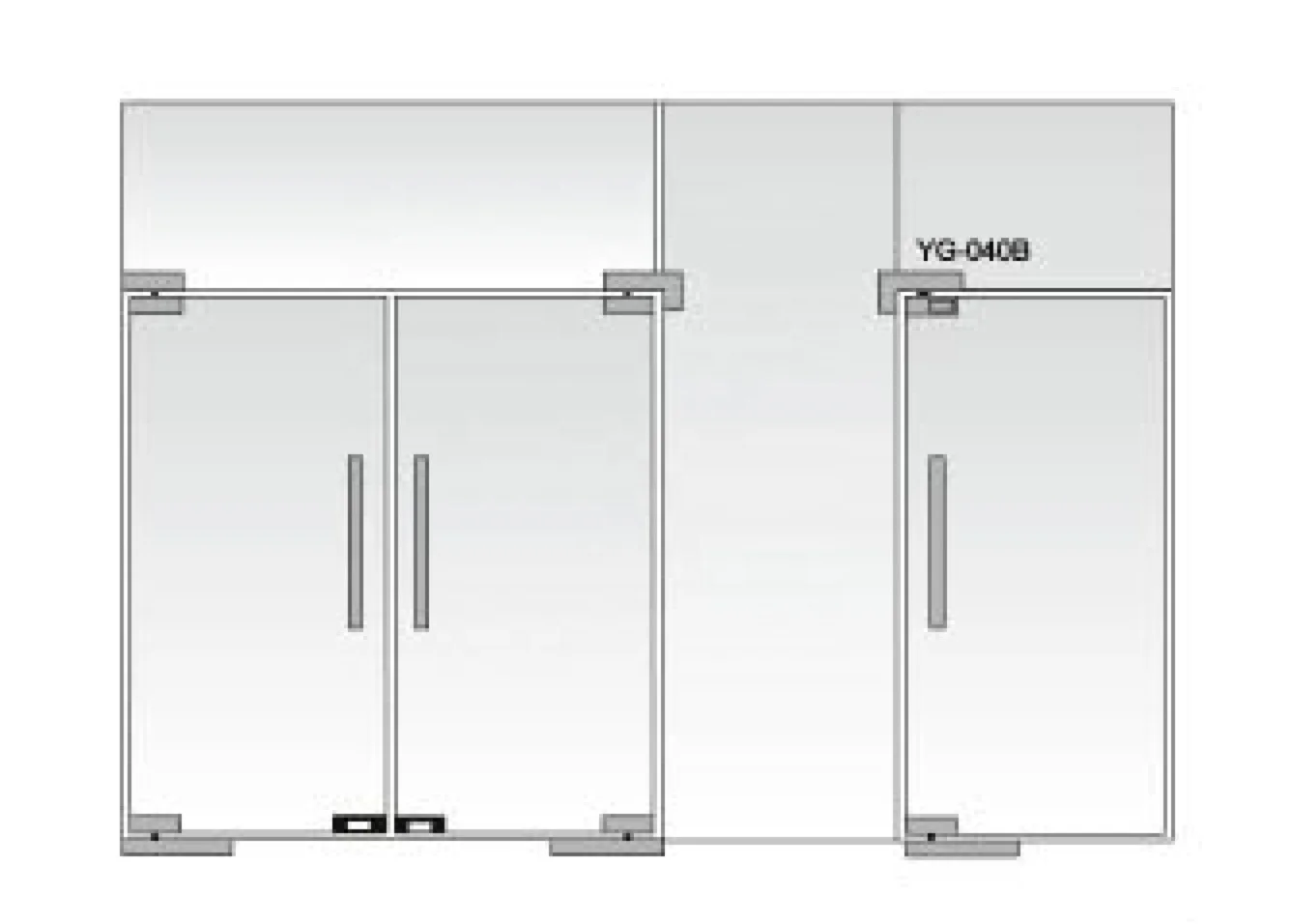 Glass Door Bottom Patch Lock / Floor Spring