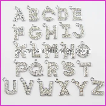 jfl1019 15mm bling rhinestone crystal alphabet