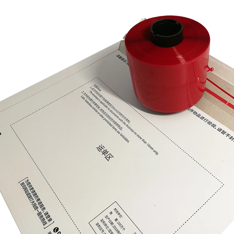 Transparent Anti-counterfeiting Self Adhesive Red Tear Away Tape ...