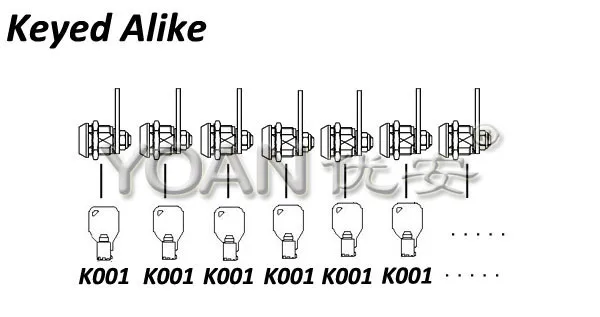 High Quality Universal Cam Locks with 3 Keys Key Lock for Slot Machines