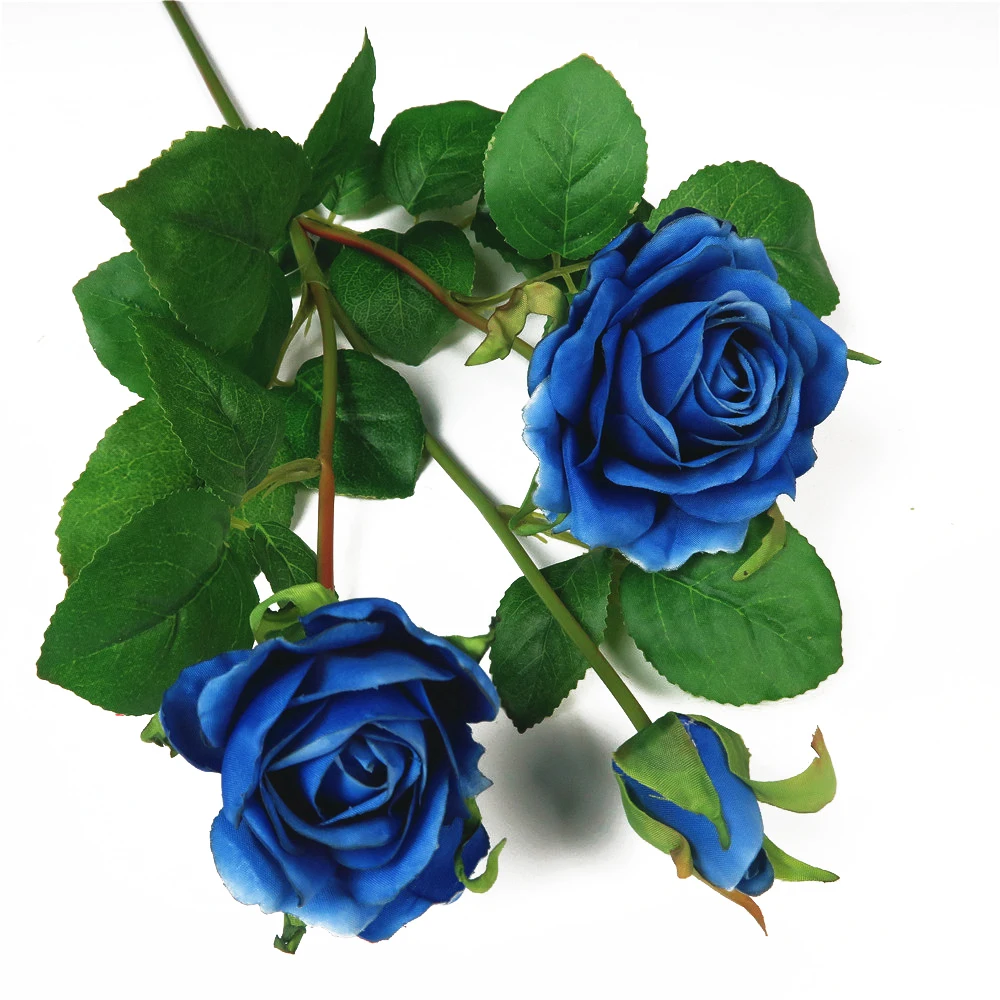Flor De Rosa Azul Royal Artificial De Tecido,Para O Seu Jardim - Buy Tecido Rosa  Artificial Flor,Flor Rosa,Flor Rosa Artificial Product on Alibaba.com