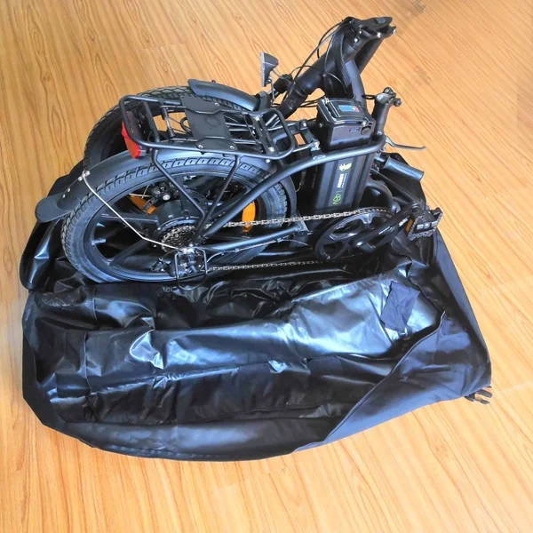 BESUNTEK Folding Bicycle Carry Bag 20 Inch Bike Travel Bag Waterproof Bicycle Travel Case Outdoors Bike Transport Bag for Cars Train Air Travel Storage Black, 20 Inch