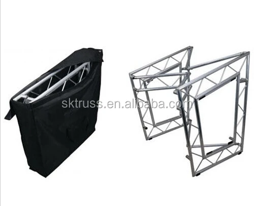 LiteConsole XPRS Black Foldable Mobile DJ Booth Club Trussing Stand