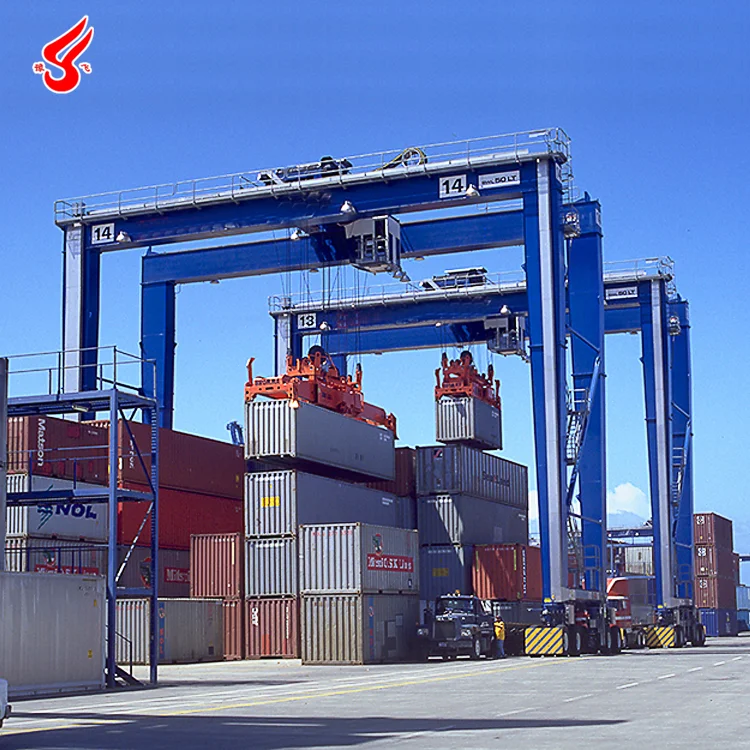 Quay Rtg Crane Container Rubber Tire Gantry Crane 40 Ton