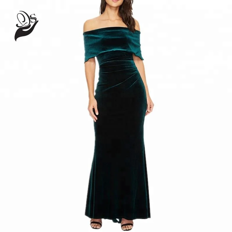 velvet off the shoulder dresses