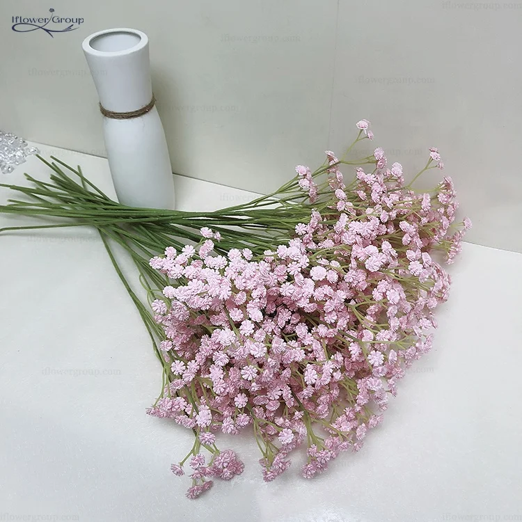 Buy BS AMOR Handmade Polyester Artificial Fake Babys Breath Flower - 14  inch (5 pcs) (229-PinkBunch) Online at Best Prices in India - JioMart.