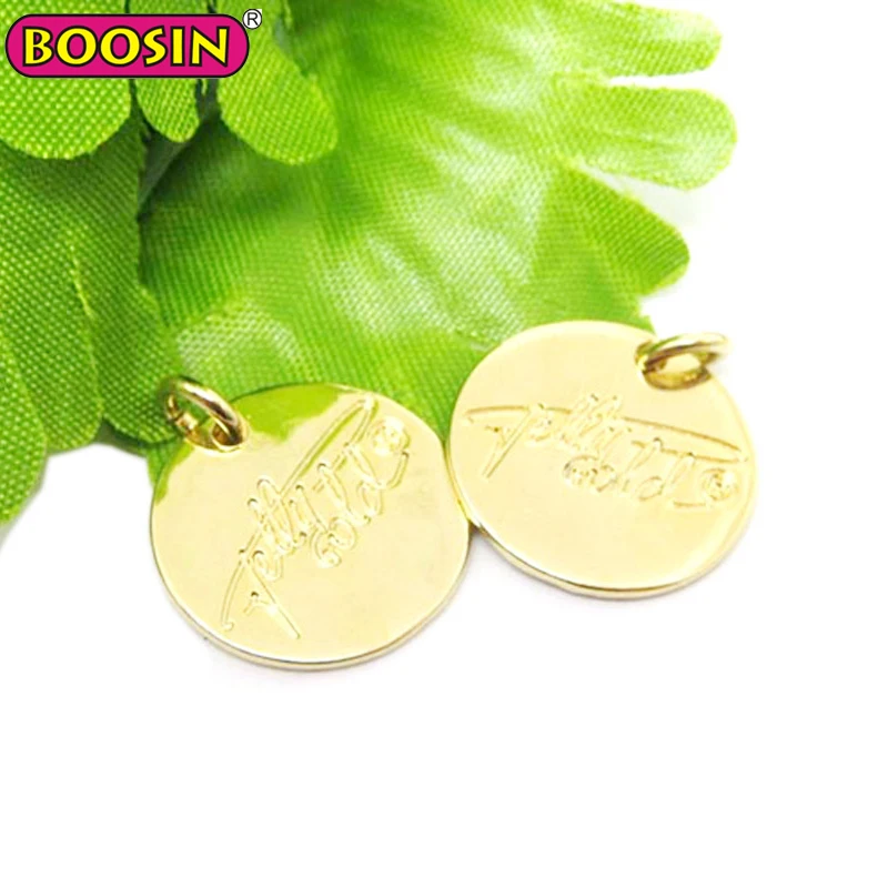 Source Personalized wholesale custom logo stamped metal tag charms, letter  word phrase tags on m.