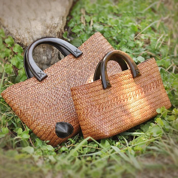 Handmade Rattan Beach Bag from Thailand