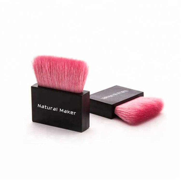 Оптовая продажа, Набор Натуральных кистей Кабуки для макияжа, портативная кисть для пудры, кисть для румян