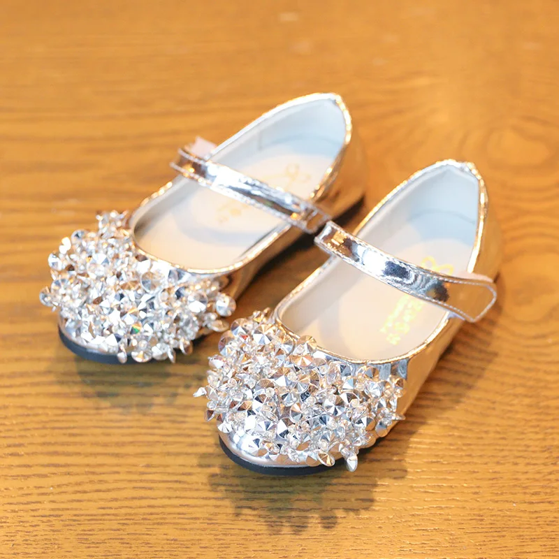 
 Оптовая продажа из Китая; Модные детские складные балетки на плоской подошве со стразами для девочек  