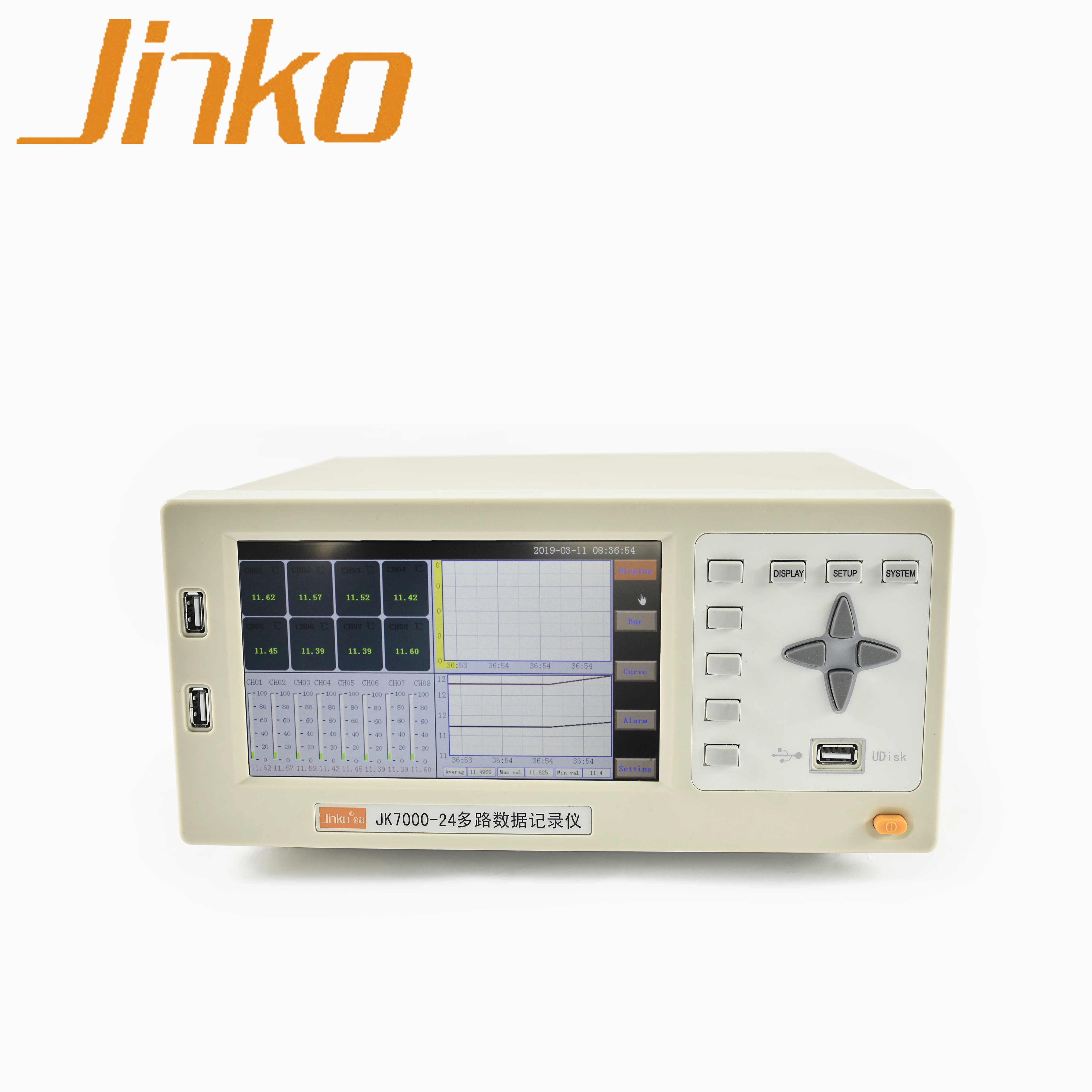 High Precision JK7000 Multichannel Data Recorder 80 Channel Temperature Humidity Pressure Data Logger