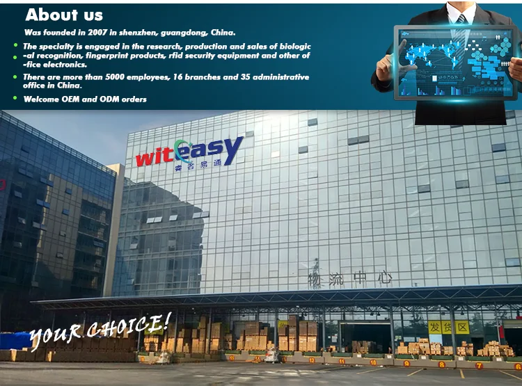 Witeasy A5 No Need Software to Download Payroll Report Biometric Time and Attendance Fingerprint Time Attendance System Terminal