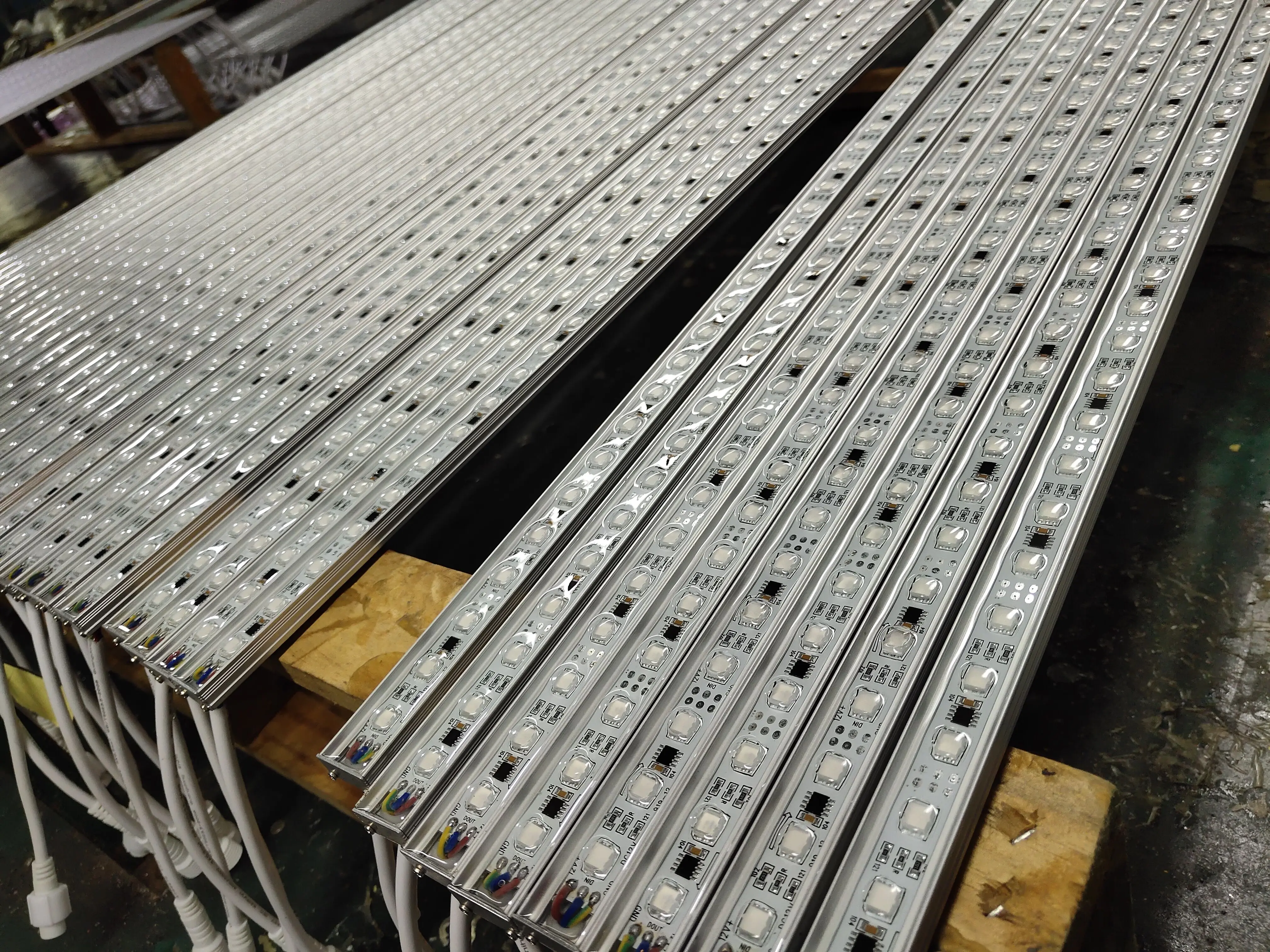 Dmx matrix Rigid RGB Led Strip bar Light IC SMD 5050 Programmable bar