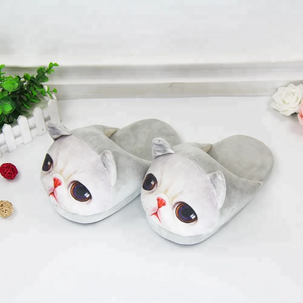 
soft plush Winter cartoon style customized lovers indoor slippers kids hotel shoes 
