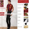 Traje de camisa de manga corta + Gorra de pico negro + Epaulette 2