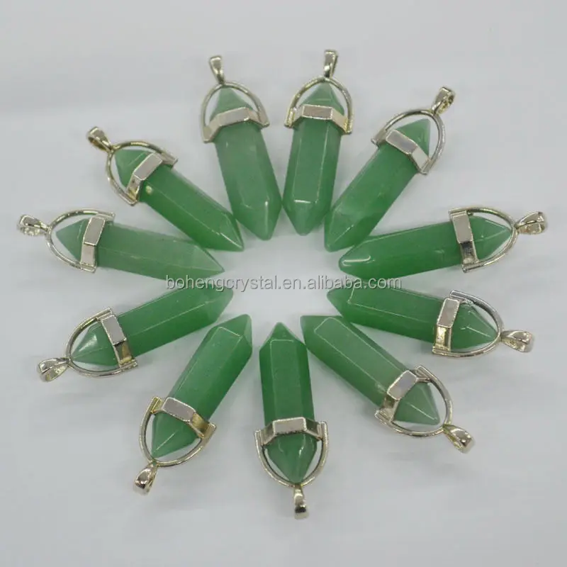Wholesale 24pcs naturel mixte Pierre Pendule Charm Petit pilier Pierre Pendentifs Wholesale 24pcs naturel mixte Pierre Pendule Charm Petit pilier Pierre Pendentifs