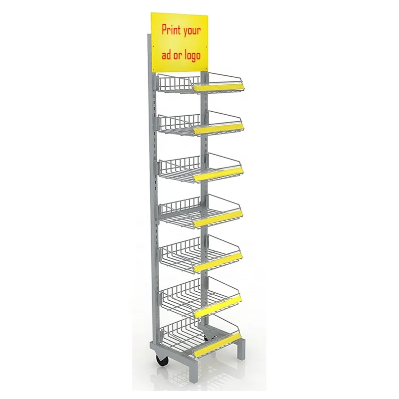 Shop Biscuit Display Stand Supermarket Potato Chips Rack