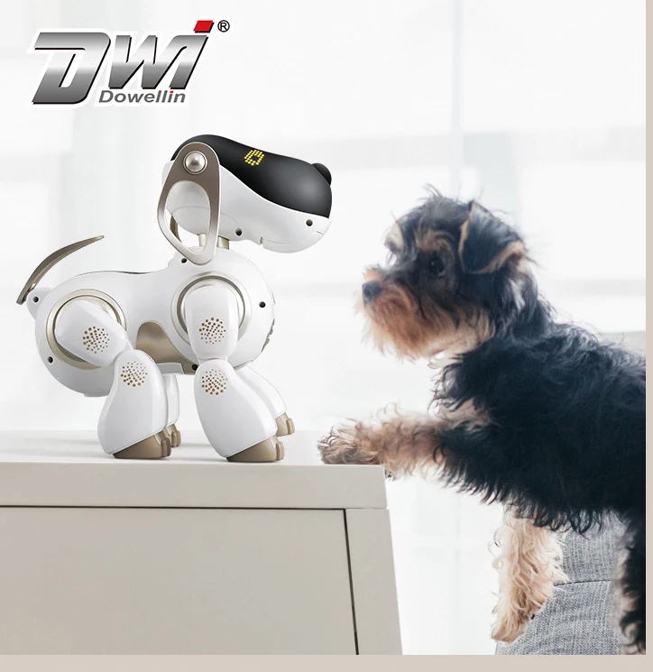 DWI Dowellin Infrared Remote Control Kids Friend AI Chip Robot Dog with Programming