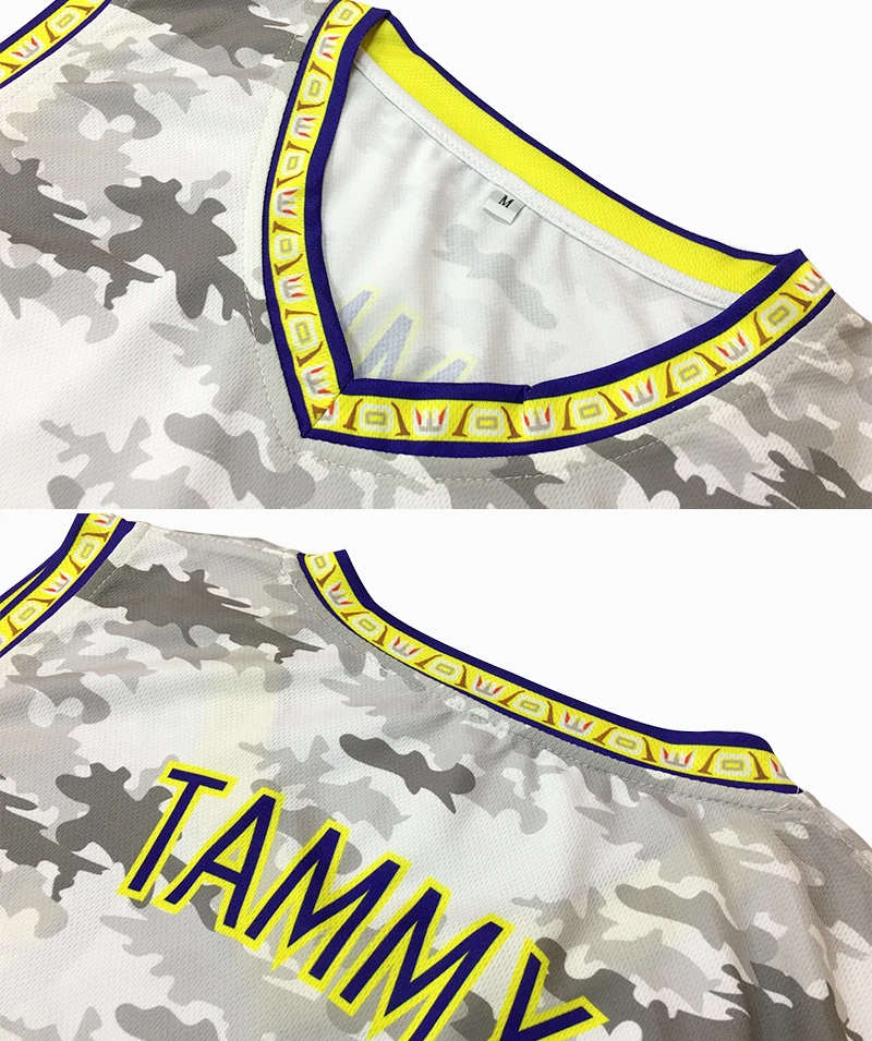 yellow jersey camouflage basketball