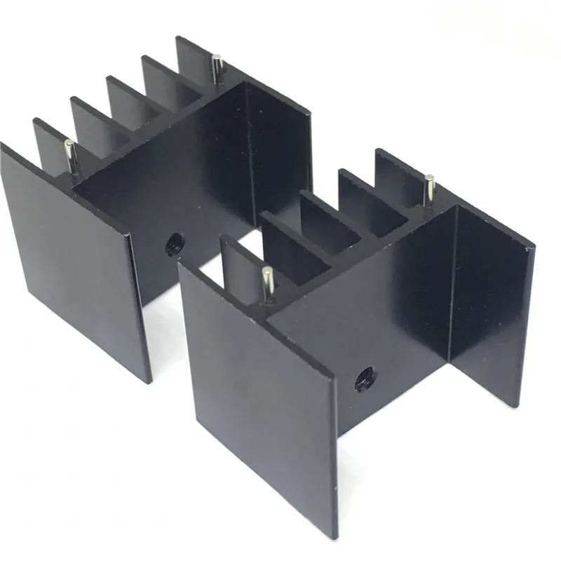 10 Pezzi Dissipatori In Alluminio Nero 25x30,3x25 Mm – Perfetti Per IC L298N E LM7805