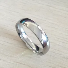 Classic male Real 18K white Gold Plated 6mm Titanium Steel Women Men Wedding Ring Top Quality Do not fade Lovers Wedding Jewelry