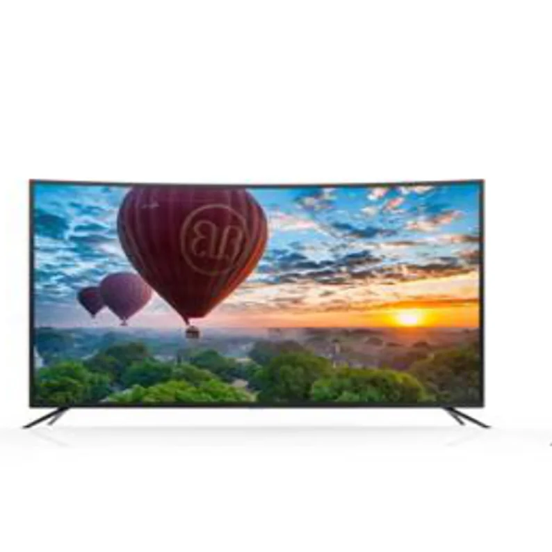 Hot Selling 55 Inch Curved LED Smart TV UHD 3840*2160 WiFi with Android System DVB-T2+S2 WAV Support for Hotels