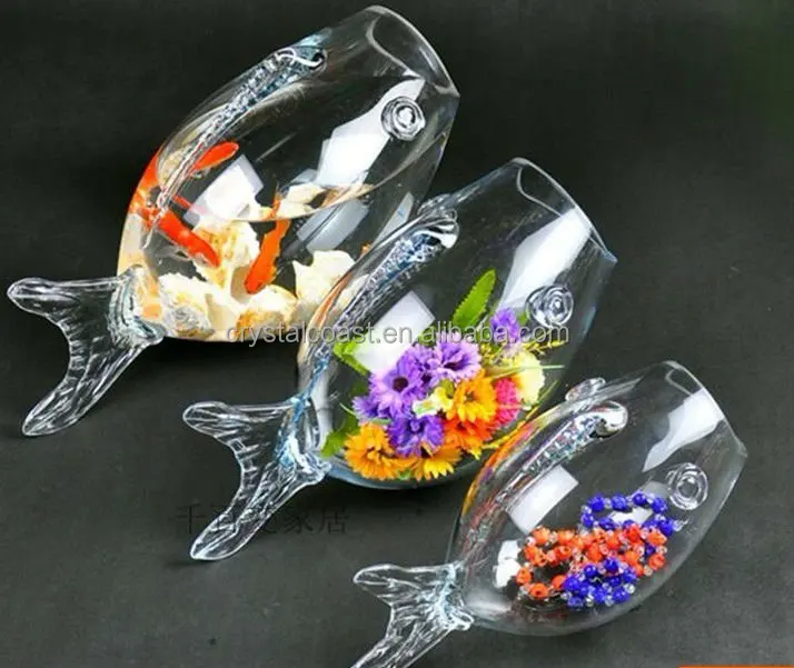 large glass goldfish bowl