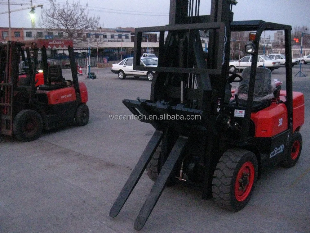 Forklift With Tipping Fork and Bucket