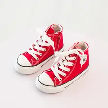 Lace Up and Zip Star Children Fashion Sneakers 2016 spring Children s Convas Casual Sandals shoes