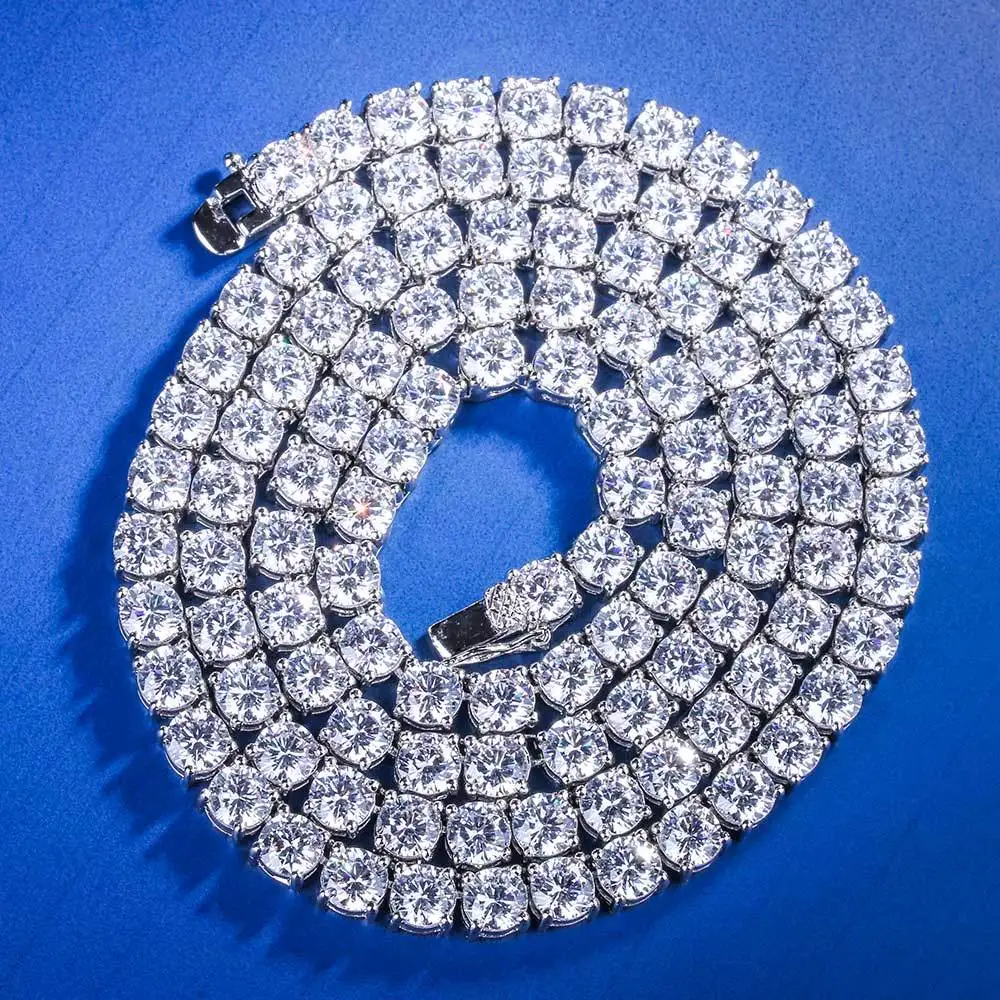 Krkc\u0026co 5mm 24inch Tennis Chain Weiß 