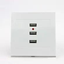 Hot style Smart USB Socket of 220 V To 5 V Phone Tablet For Multi-Port Switch Panel USB Socket Wholesale