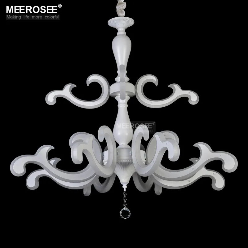 New Design Chandelier LED Light Fixture Creative Shape White Acrylic Lustres Lamp for Dining Room Hotel LED Chandelier Lighting