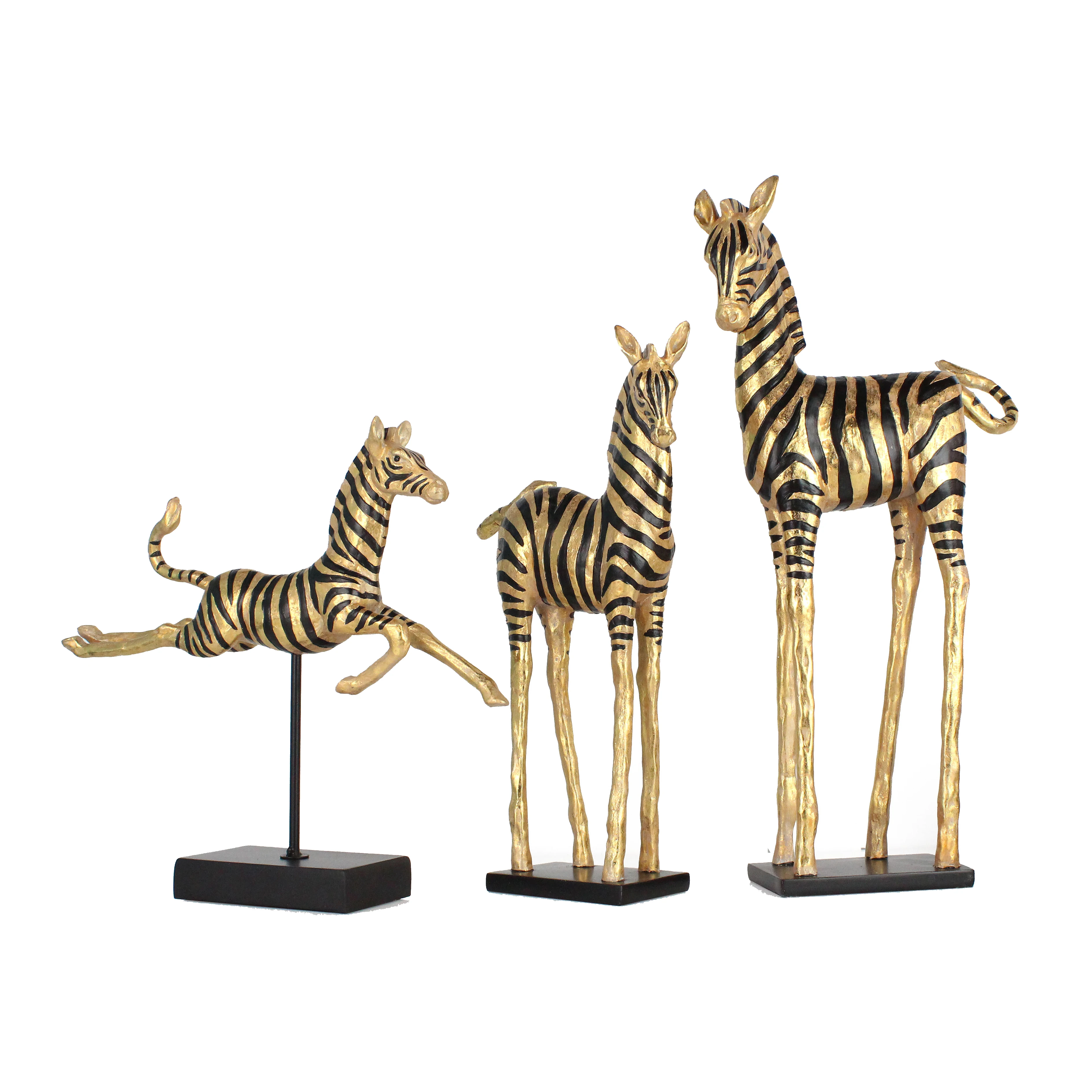 Artificial Resin Animal Sculpture Zebra Statue Home Decor Creative Gifts