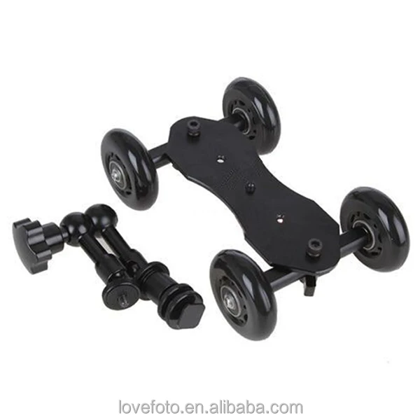 Mini Desktop Camera Rail Car Table Dolly Car Video Slider Track for DSLR