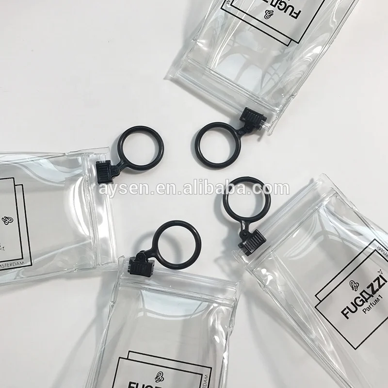 Stand up PVC Transparent Zipper Pouch Pvc Ziplock Bag Sample Perfume Packaging Clear Transparent