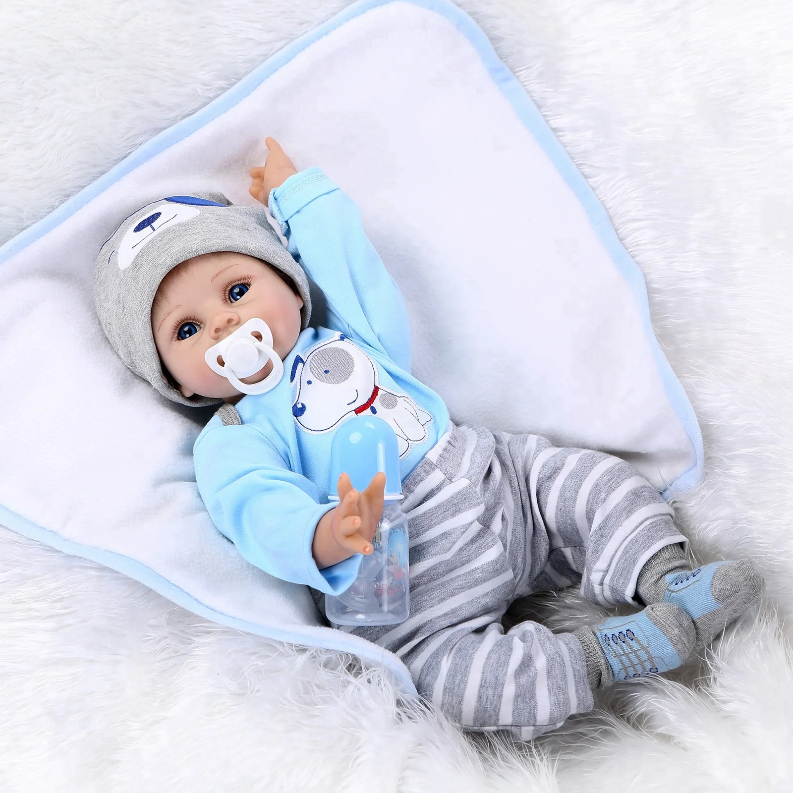 Bebes reborn menino NPK 23 Full silicone reborn baby boy dolls