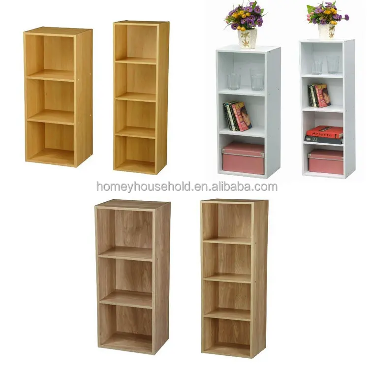 En bois de chevet bibliothèque étagère affichage stockage bois étagère étagères cube armoire